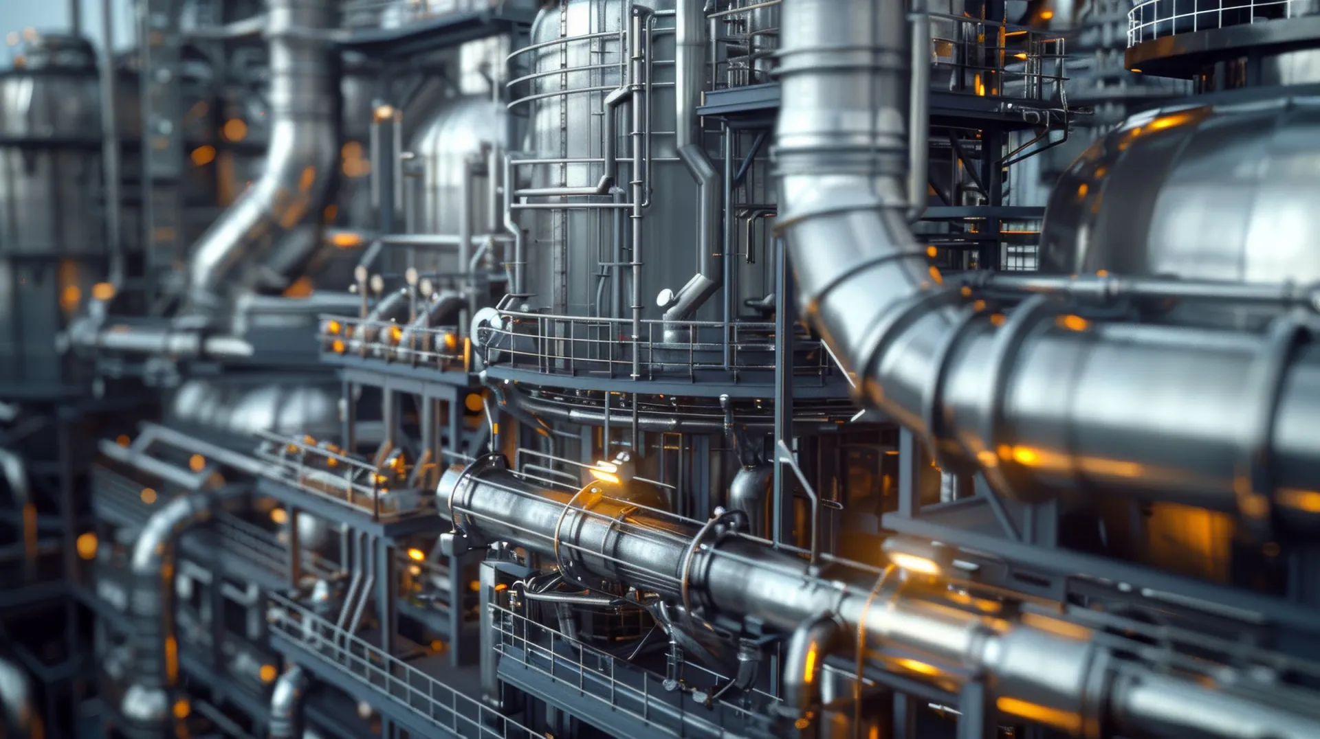 Fluid processing plant piping with Marzolf interlocking split flanges